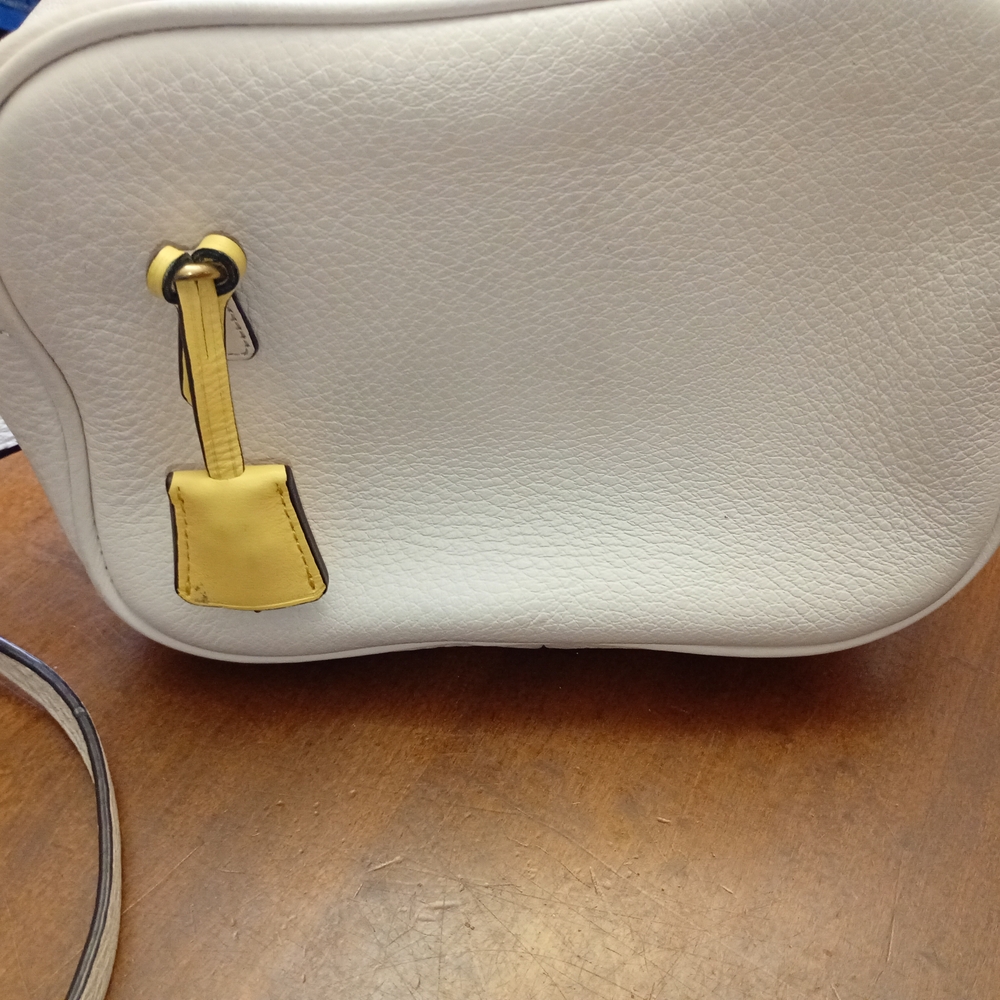 J. Crew White Crossbody Bag with Gold Detail